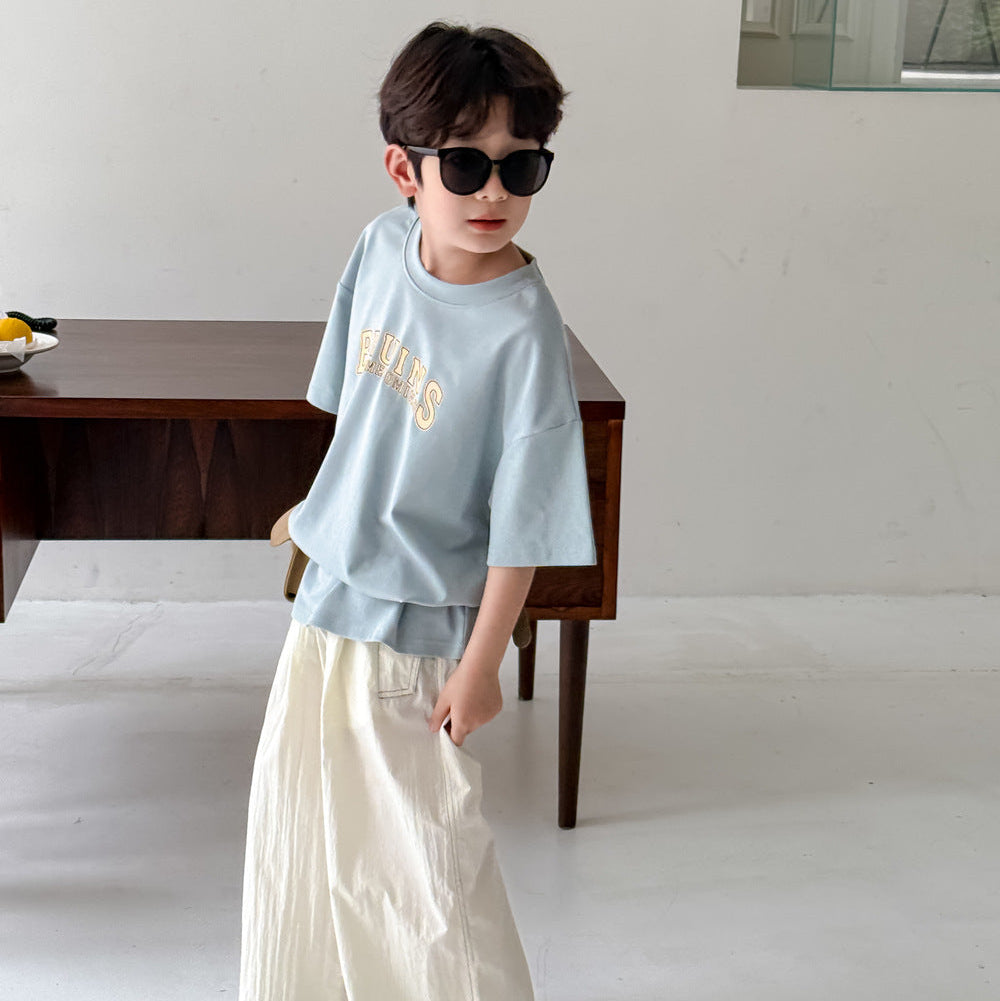 【90-150】フロントロゴオーバーサイズTシャツ