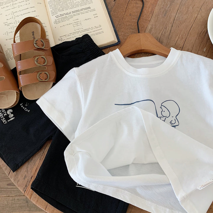 【90-140】リラックスユニークTシャツ