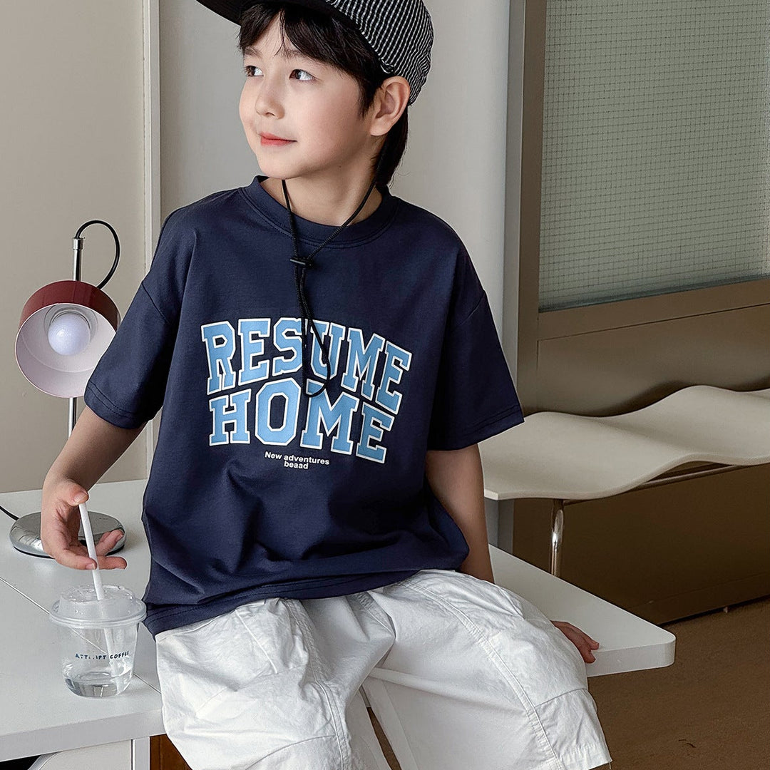 【90-150】ロゴデザインTシャツ