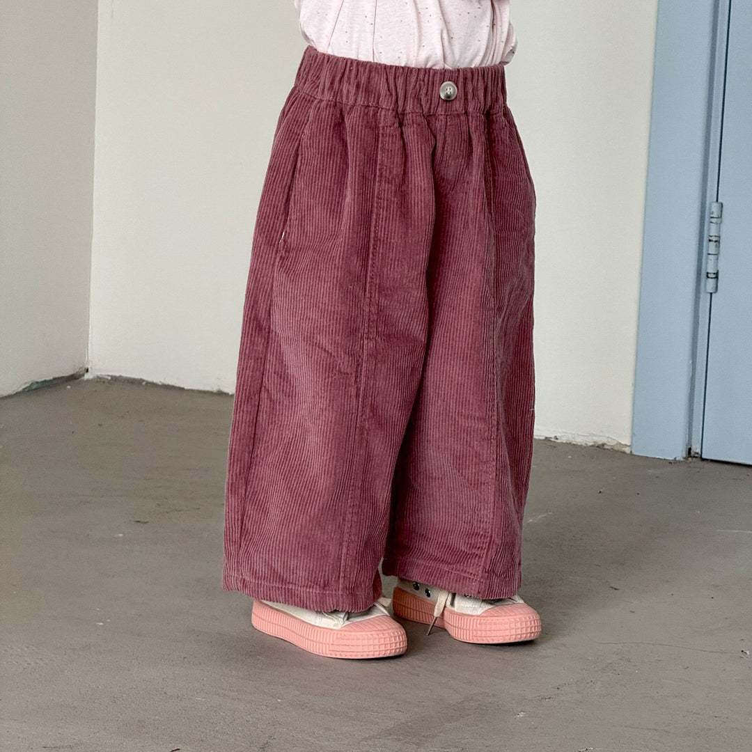 【80-150】コーデュロイワイドパンツ