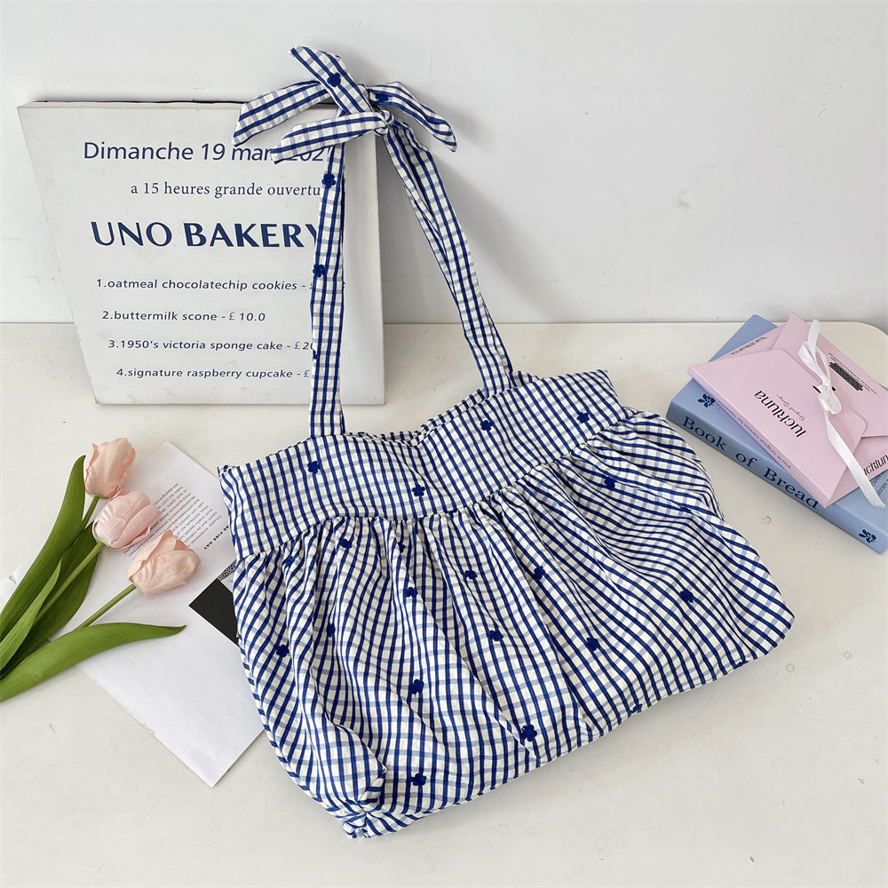 パターンプリントトートバッグ