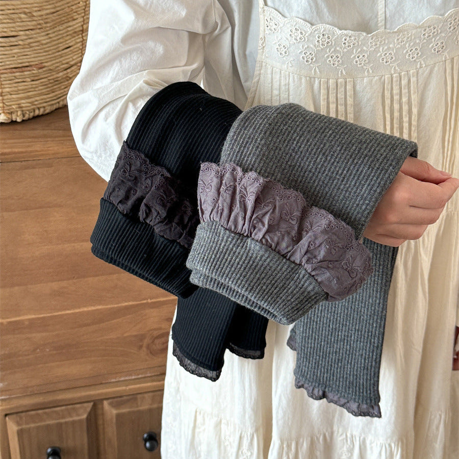 【90-140】ウエストレースあったかレギンスパンツ