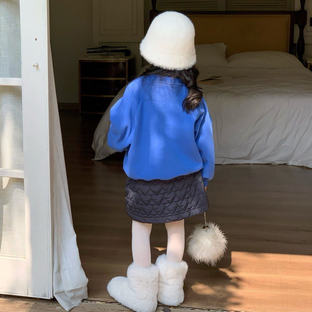 【90-140】ハート柄キルティングスカート