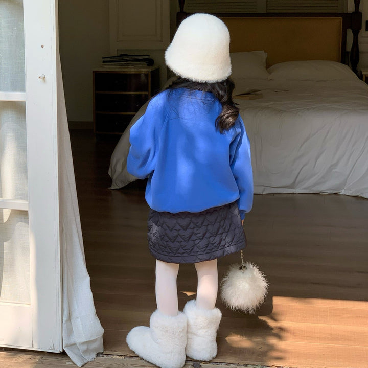 【90-140】ハート柄キルティングスカート