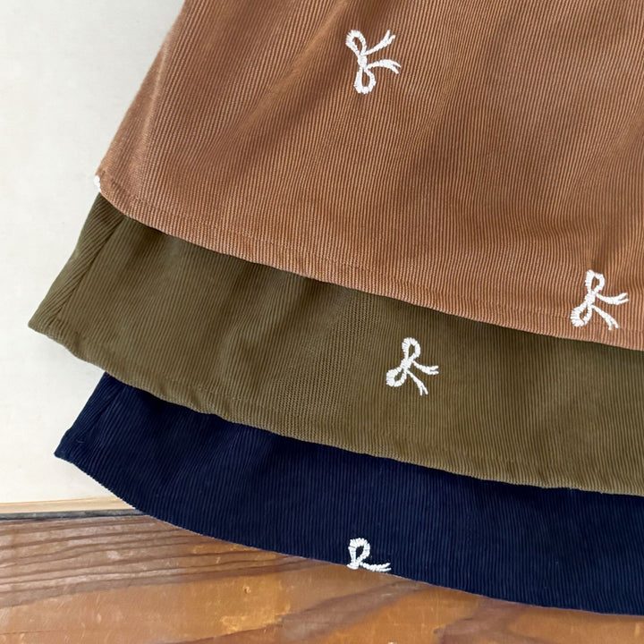 【73-120】リボンデザイン長袖ワンピース