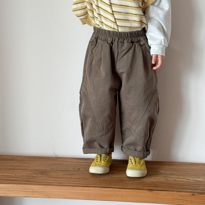 【80-150】シンプルバレルパンツ