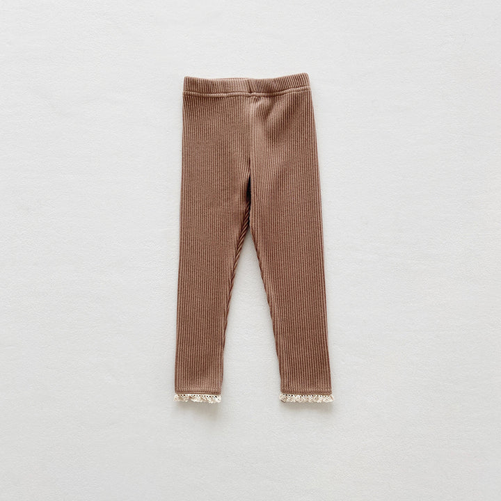 【80-140】裾レースレギンスパンツ