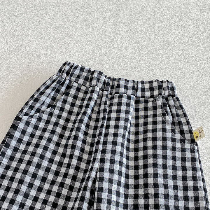 【73-110】ギンガムチェックバックデザインセットアップ