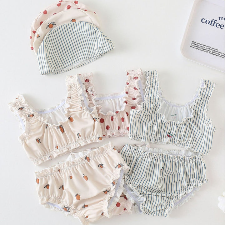 【90-140】シャーリングデザインセパレートスイムウェア