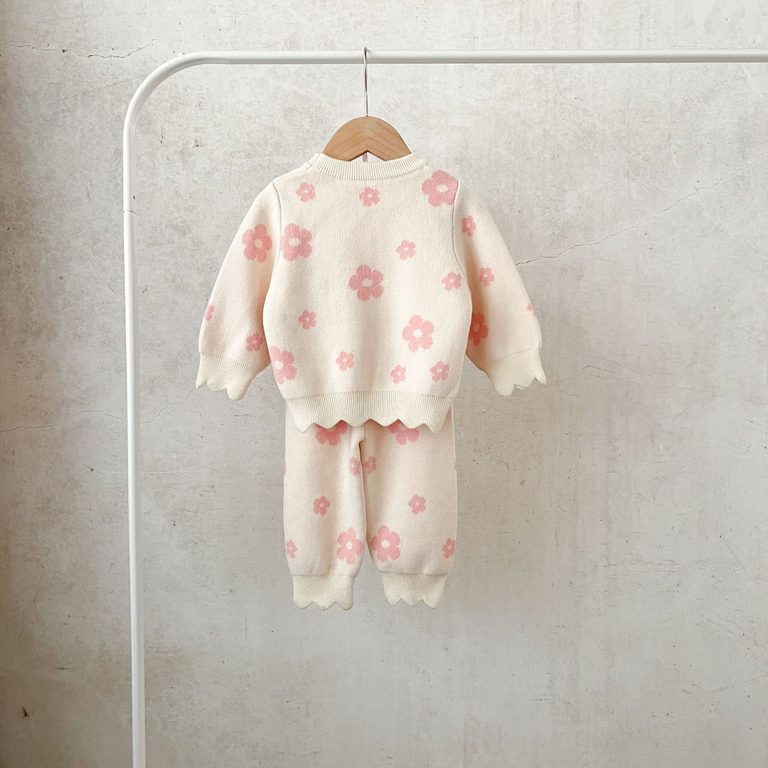 【73-100】スカラップヘム花柄セットアップ