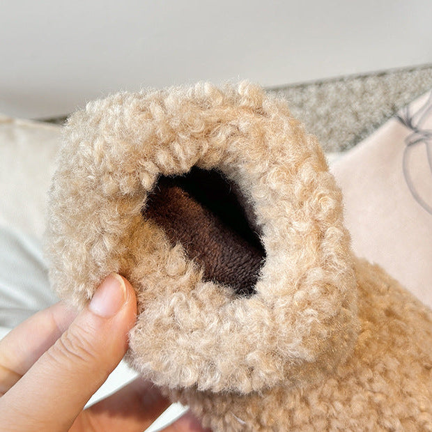 【13.5-20.0】ふわふわショートブーツ