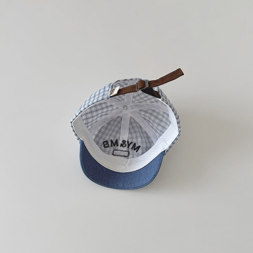 【46-49cm】ロゴデザイン総柄ベビーキャップ