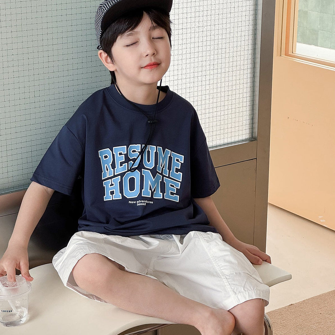【90-150】ロゴデザインTシャツ