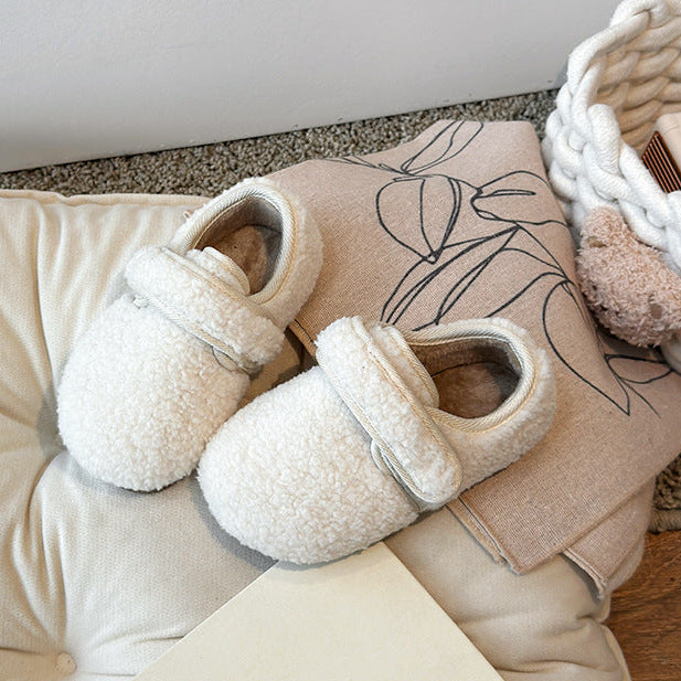 【13.5-21.0】ワンベルトボアシューズ