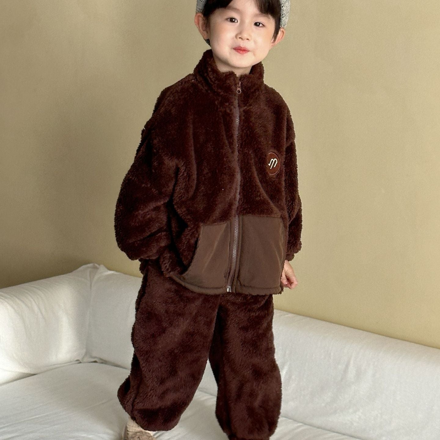 80-150】フルジップあったかフリースセットアップ｜ELMO-こども服