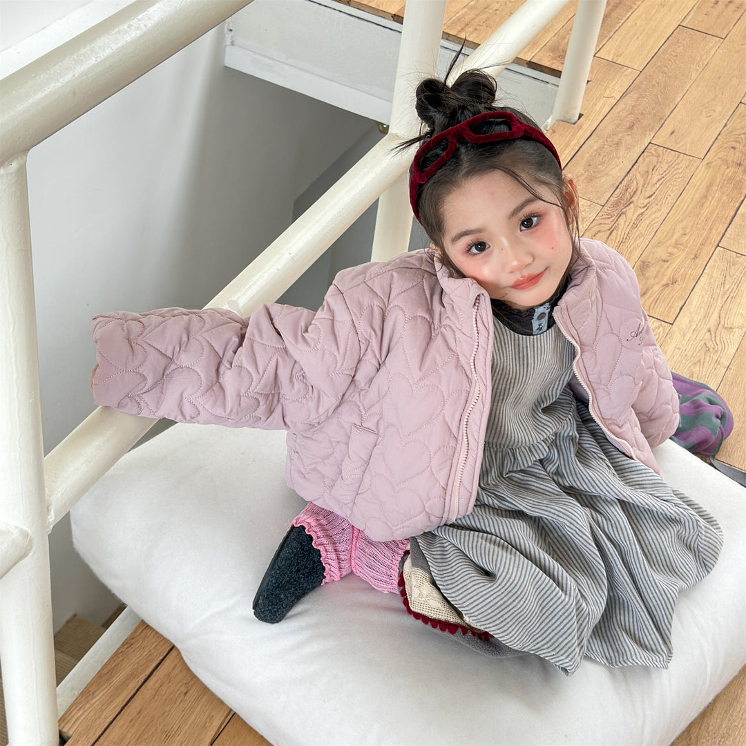 【80-130】ハートデザインキルティングジャケット