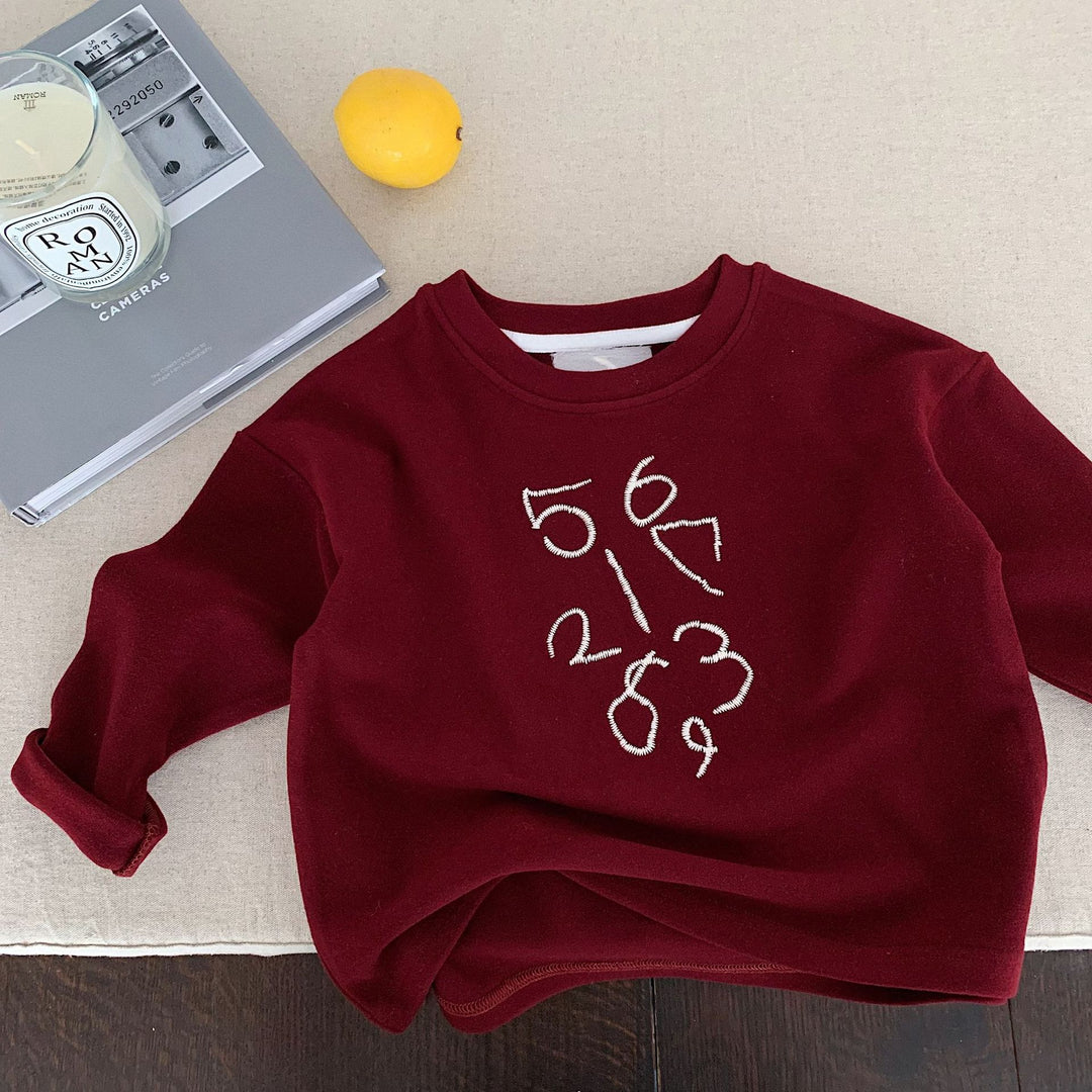 【90-140】ナンバー刺繍トレーナー