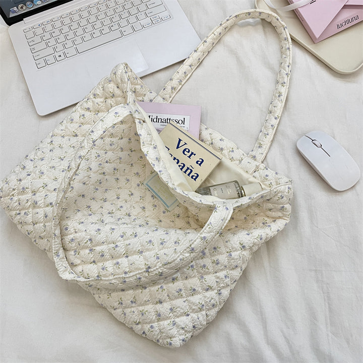 パターンプリントキルティングバッグ