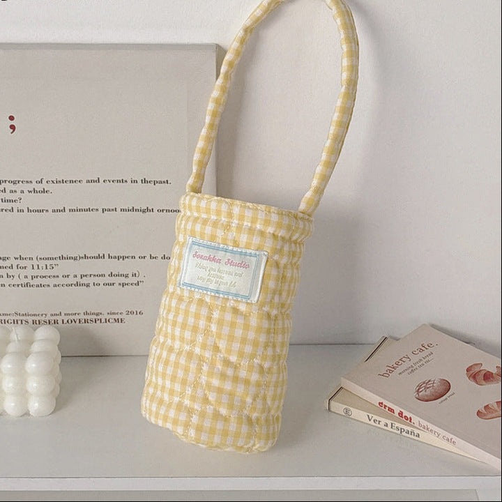 チェック柄カップホルダー