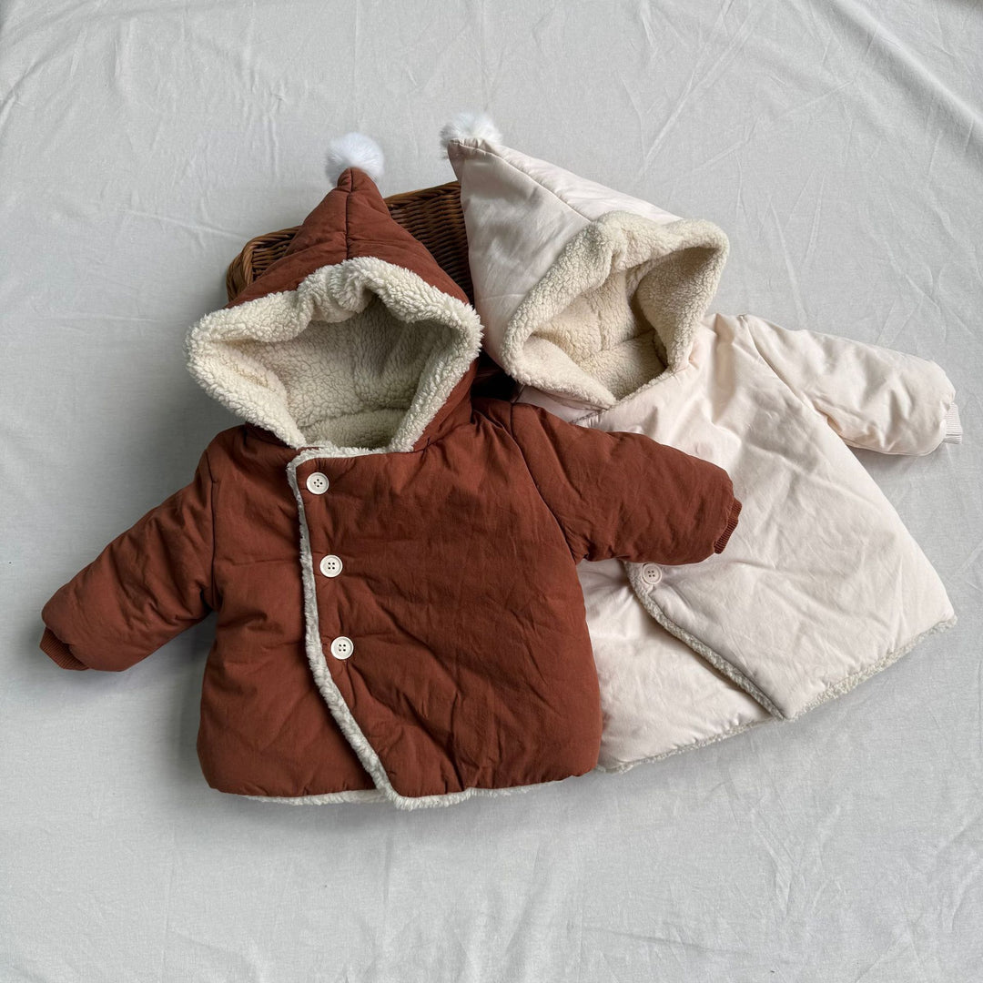 【73-100】フード付き裏ボアジャケット