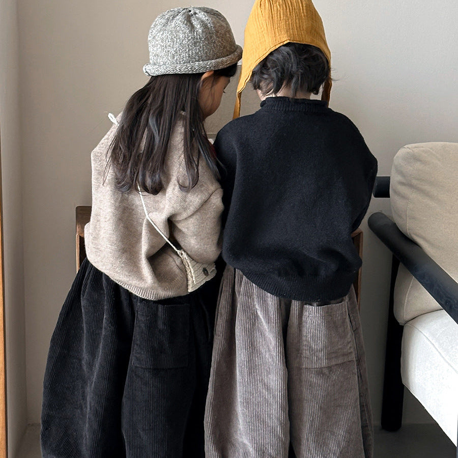 【80-140】ビッグフラワーセーター