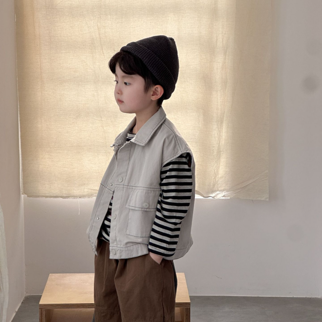 【80-150】襟付きワークベスト