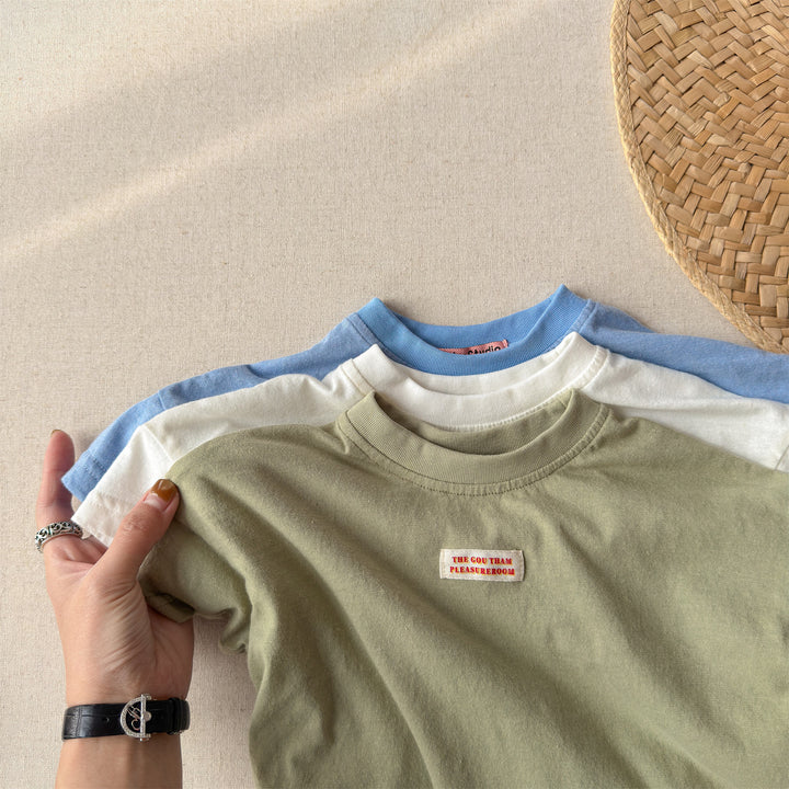 【80-130】ワンポイントシンプルTシャツ