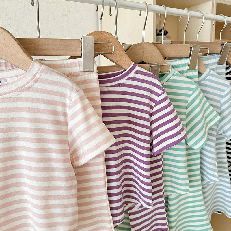 【90-140】ボーダー柄セットアップ