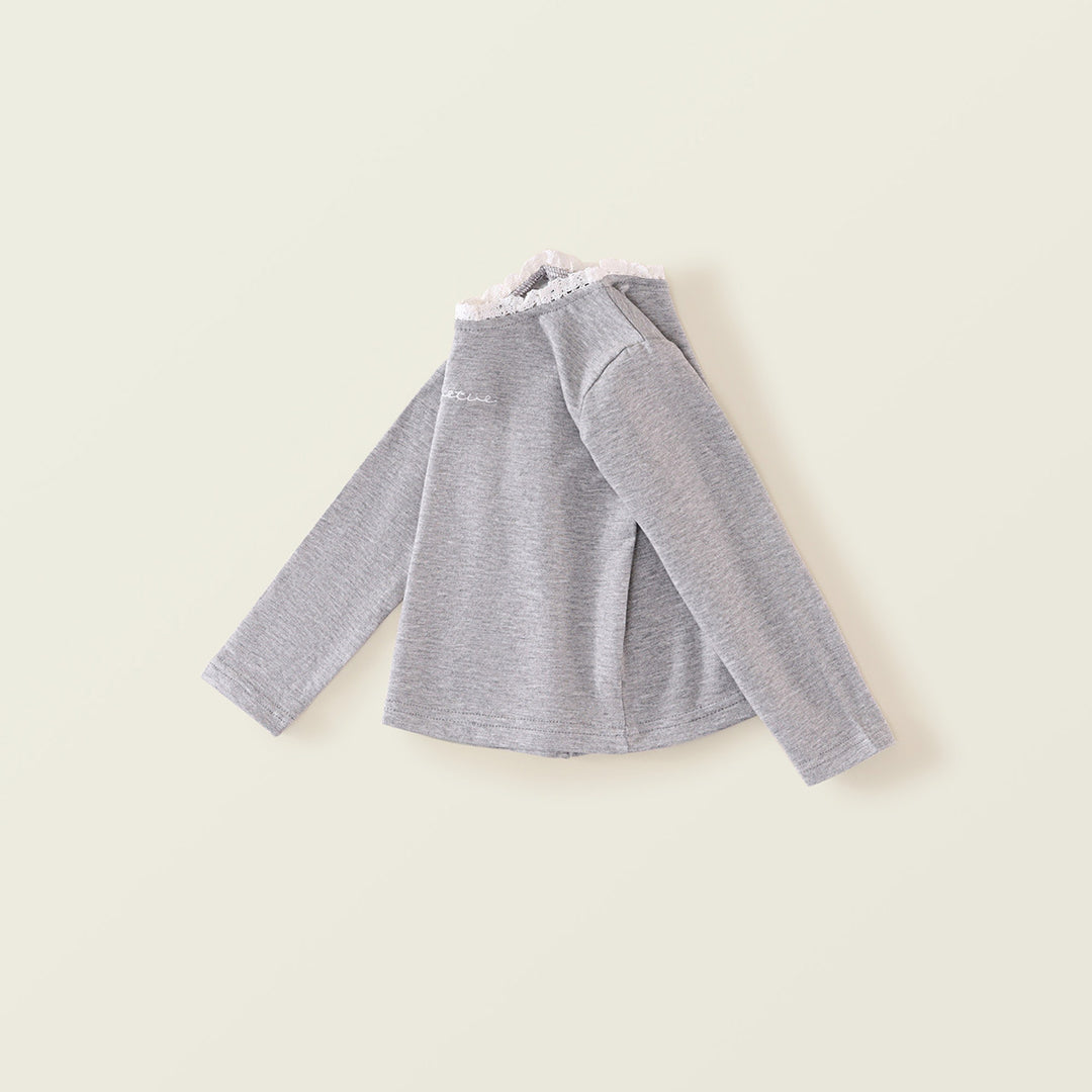 【90-140】首元レースロングTシャツ