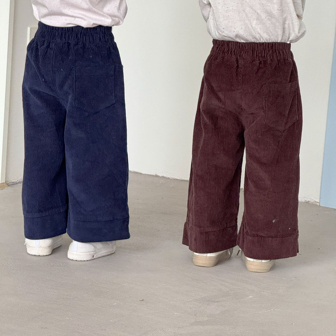 【80-150】ドッグ刺繍コーデュロイパンツ