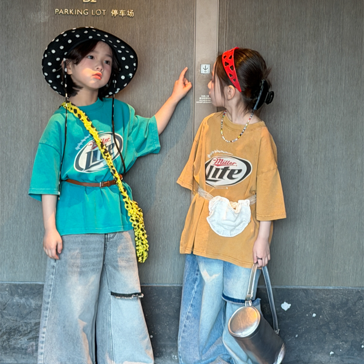 【90-150】オーバーサイズカジュアルTシャツ