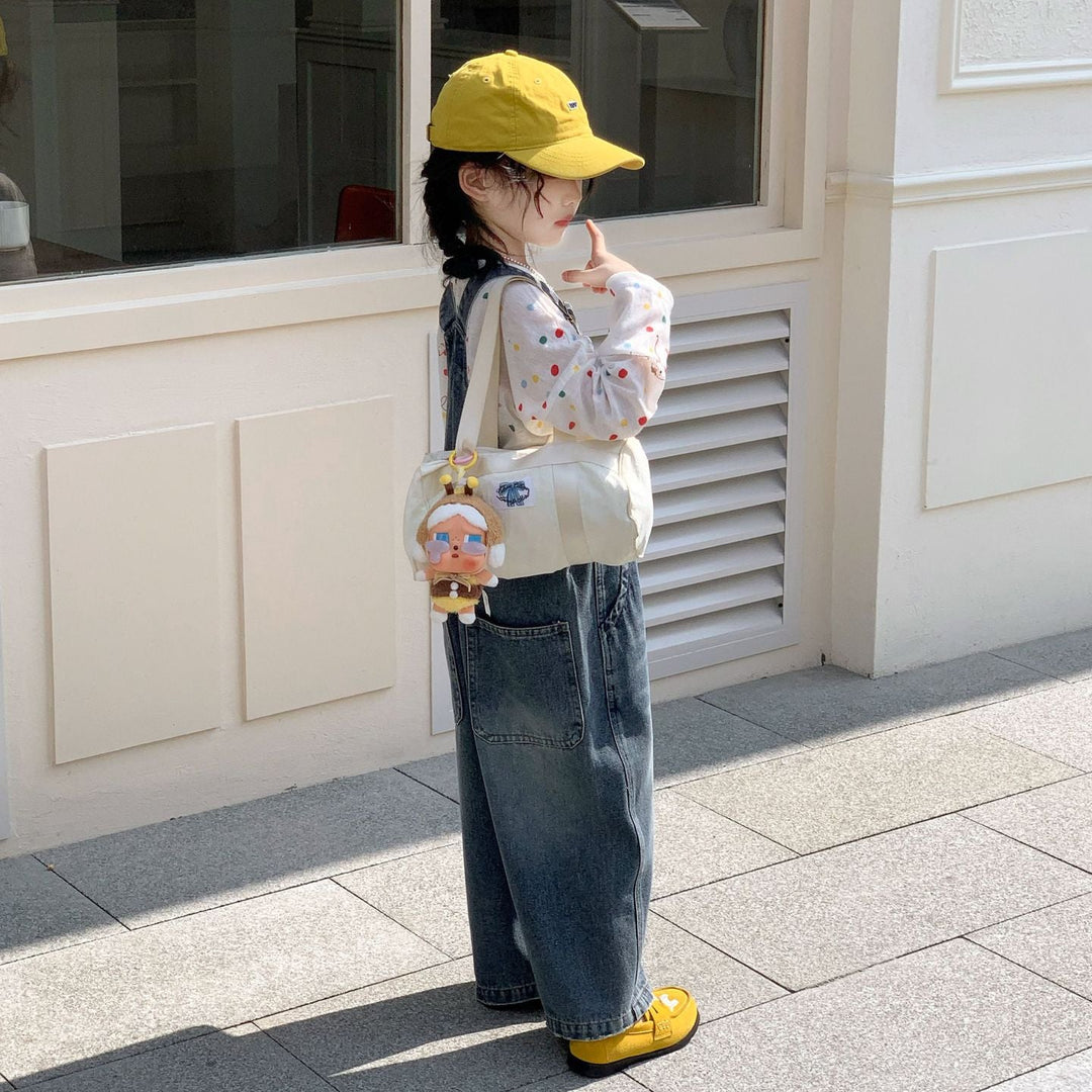 【90-140】ポケットデザインデニムサロペット