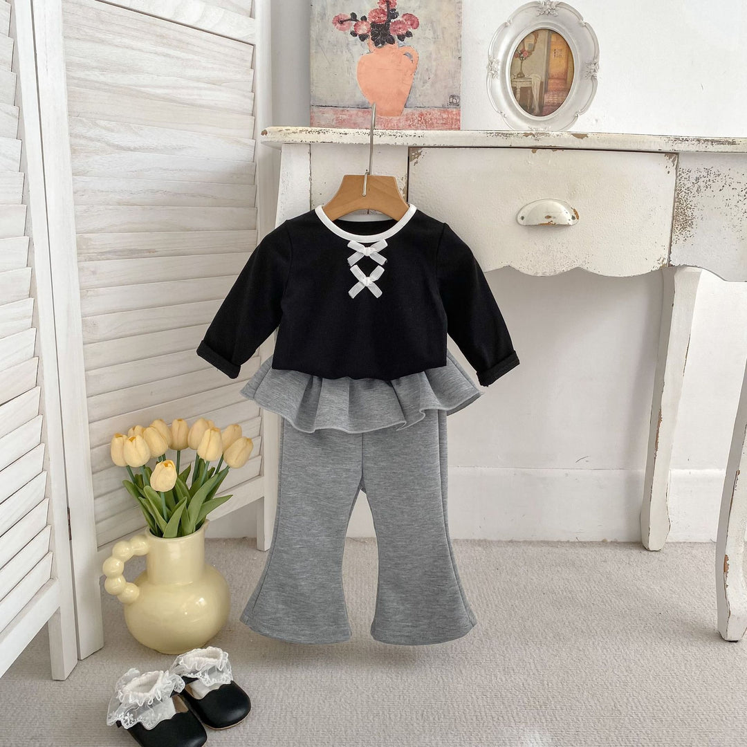 【73-120】ウエストフリルフレアパンツ