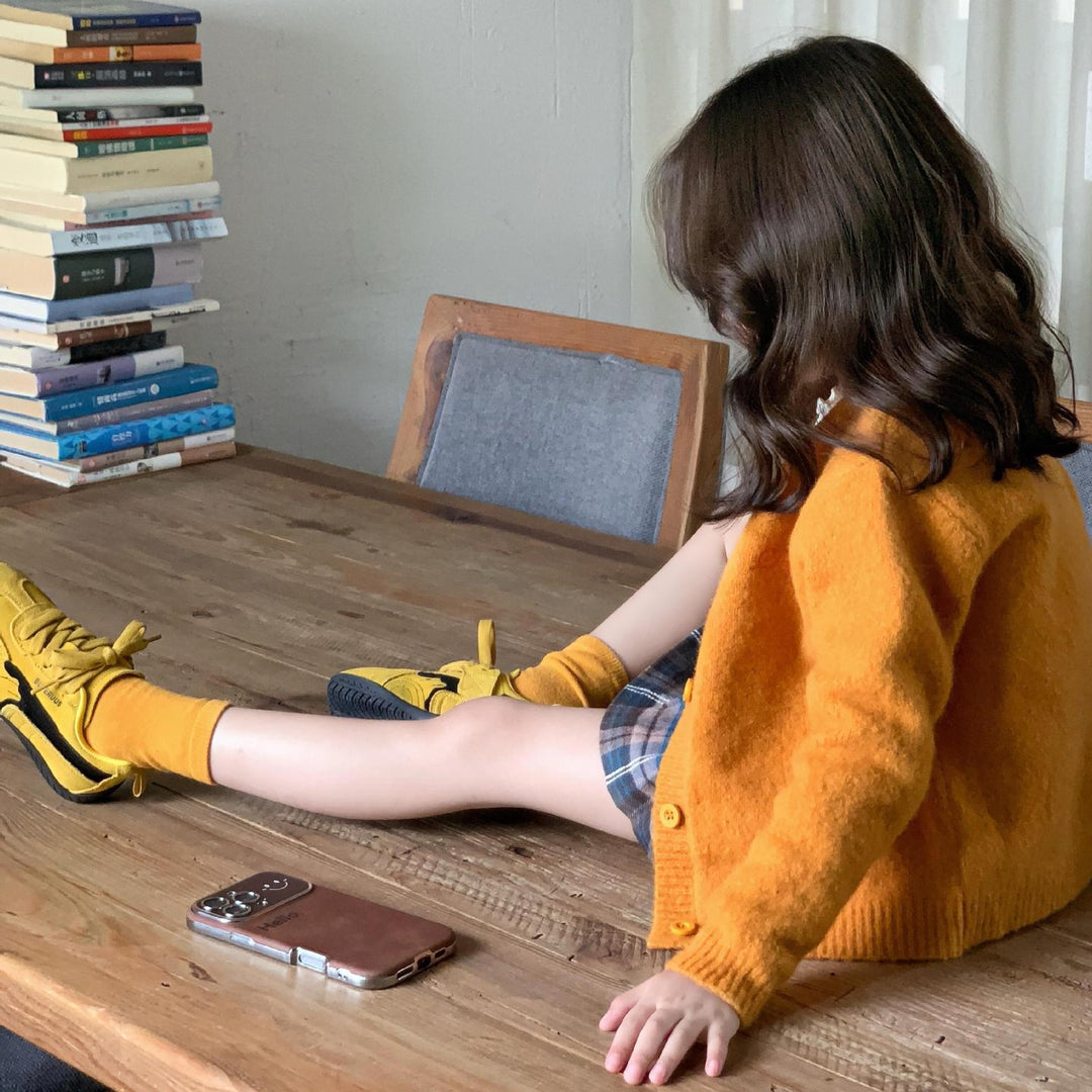 【90-140】チェック柄ボックスプリーツミニスカート