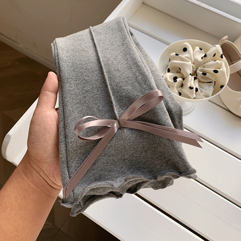 【90-150】裾リボンメロウフレアパンツ