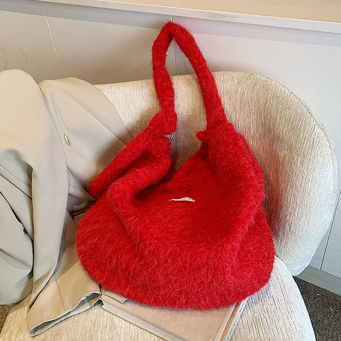 あったかニットショルダーバッグ