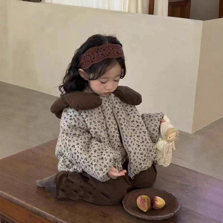 【80-130】小花柄パデッドジャケット