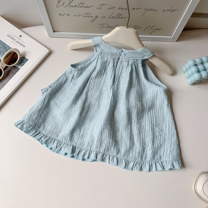 【90-140】フリルデザインホルターネックセットアップ