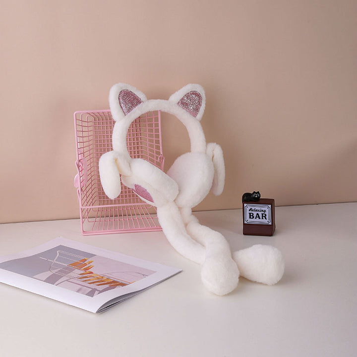 ねこ耳ふわふわイヤーマフ