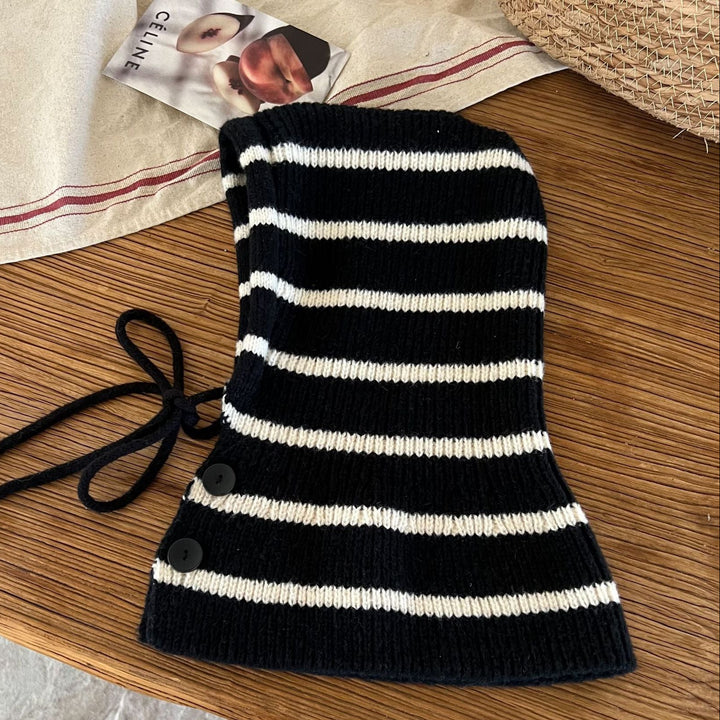 【49-53cm】ボーダー柄バラクラバ