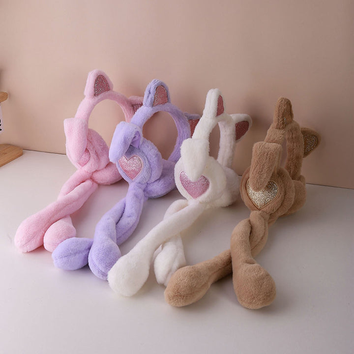 ねこ耳ふわふわイヤーマフ