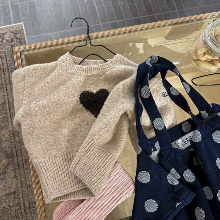 【80-130】フロントハートニットトップス