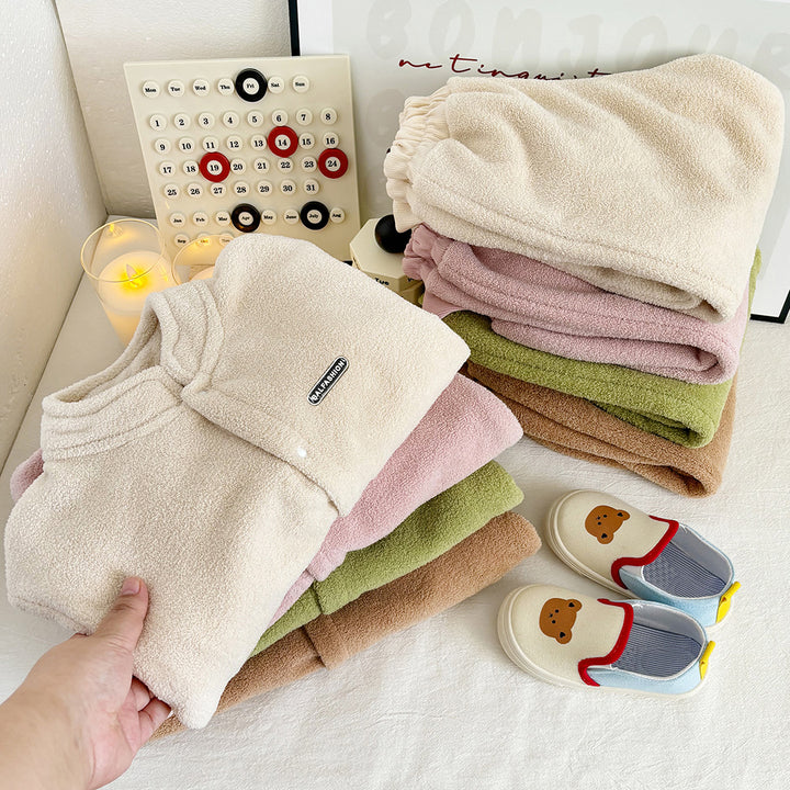 【80-140】前開きフリースセットアップ