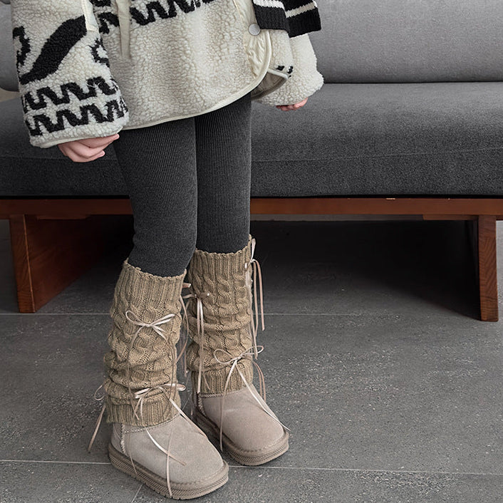 【90-150】リボンレッグウォーマーレギンス