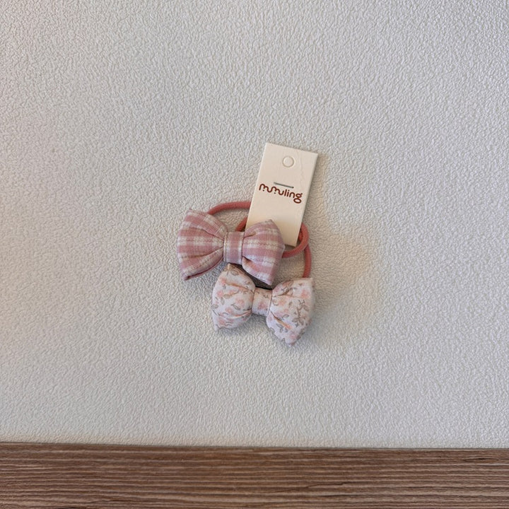 パターンプリントリボンヘアゴム