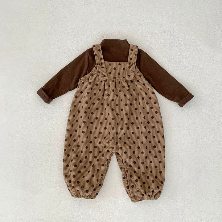 【73-100】ドット柄サロペットパンツ