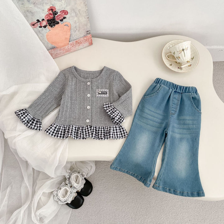 【73-120】フレアデニムパンツ