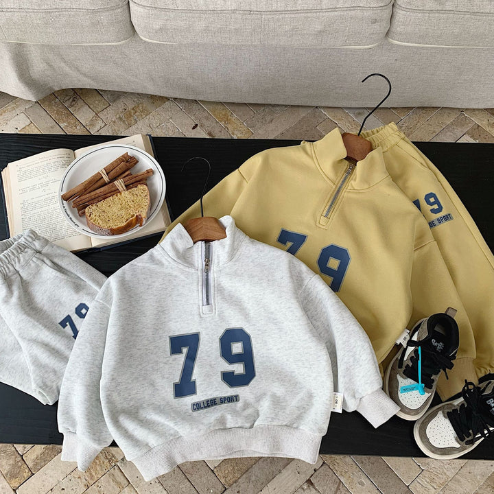 【90-140】ハーフジップリラックスセットアップ