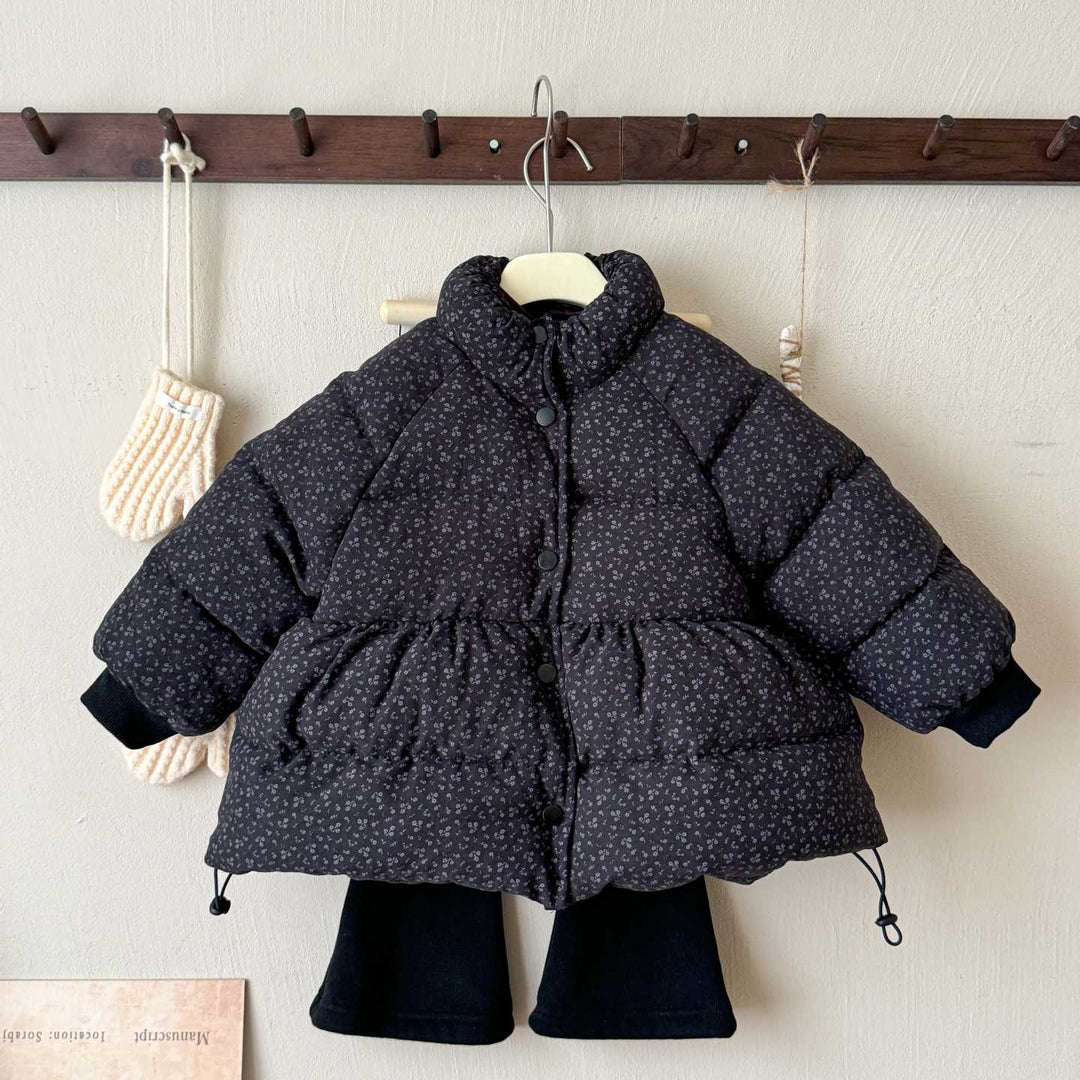 【90-140】小花柄パデッドジャケット