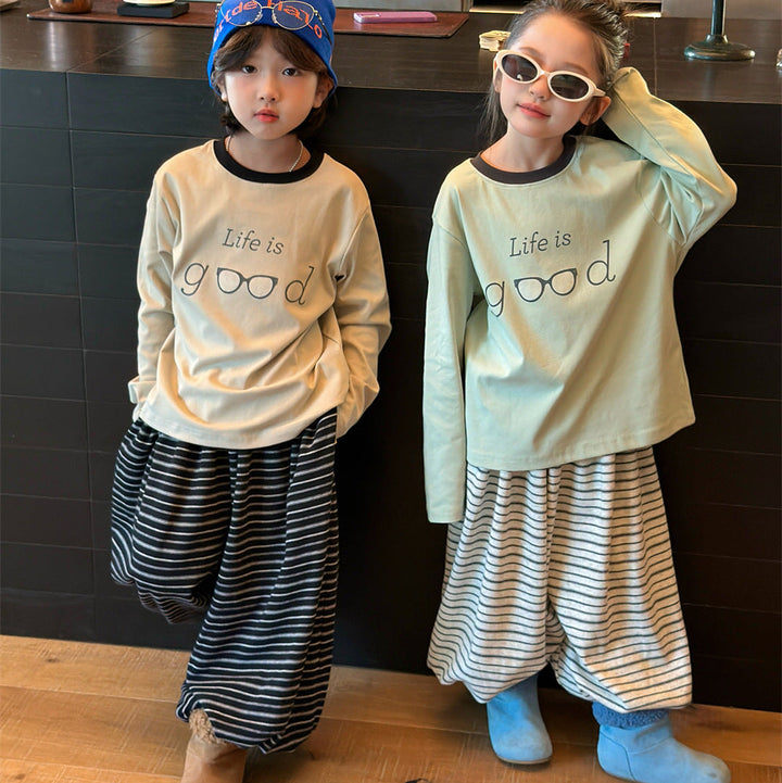 【90-150】Life is goodデザインロンT